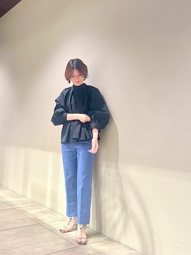 「pelleterno（ペレテルノ）のアイテム（サンダル）」を使った、WhimGazette_officialさん（レディース・160cm）の冬コーディネート