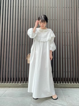 「Whim Gazette（ウィムガゼット）のアイテム（シャツワンピース）」を使った、WhimGazette_officialさん（レディース・158cm）の冬コーディネート