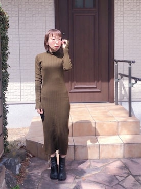 「H&M（エイチ・アンド・エム）のアイテム（ワンピース）」を使った、Nagasawa Kazukoさん（レディース・152cm）の春コーディネート