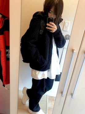「reca（レカ）のアイテム（チュニック）」を使った、YUKI♡124さん（レディース・157cm）の冬コーディネート