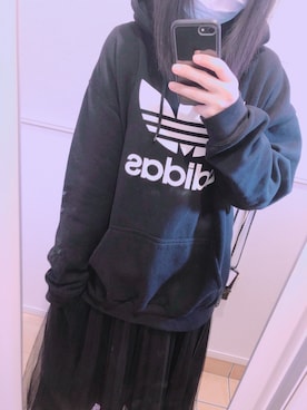 「アイテム（パーカー）」を使った、YUKI♡124さん（レディース・157cm）の冬コーディネート