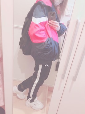 「スーパーオーバーサイズスウェット」｜YUKI♡124さん（レディース・157cm）の春コーディネート