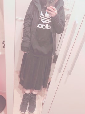 「アイテム（マウンテンパーカー）」を使った、YUKI♡124さん（レディース・157cm）の春コーディネート