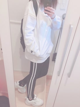「アイテム（レギンス/スパッツ）」を使った、YUKI♡124さん（レディース・157cm）の春コーディネート