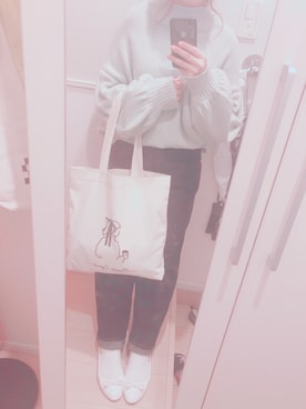 「アプレジュール」｜「アイテム（バレエシューズ）」を使った、YUKI♡124さん（レディース・157cm）の春コーディネート