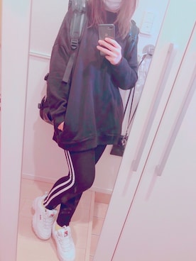 「アイテム（レギンス/スパッツ）」を使った、YUKI♡124さん（レディース・157cm）の春コーディネート
