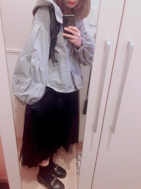 「apres jour（アプレジュール）のアイテム（ブルゾン）」を使った、YUKI♡124さん（レディース・157cm）の春コーディネート