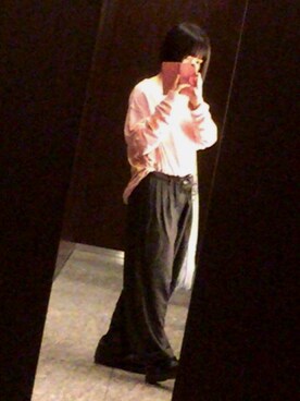 「トイレから失礼しやす」｜「アイテム（ブーツ）」を使った、にゃろめ。さん（レディース・154cm）の冬コーディネート
