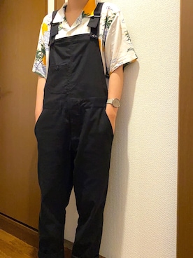 「nano・universe」｜「アイテム（オールインワン・サロペット）」を使った、Tagさん（メンズ・159cm）の夏コーディネート