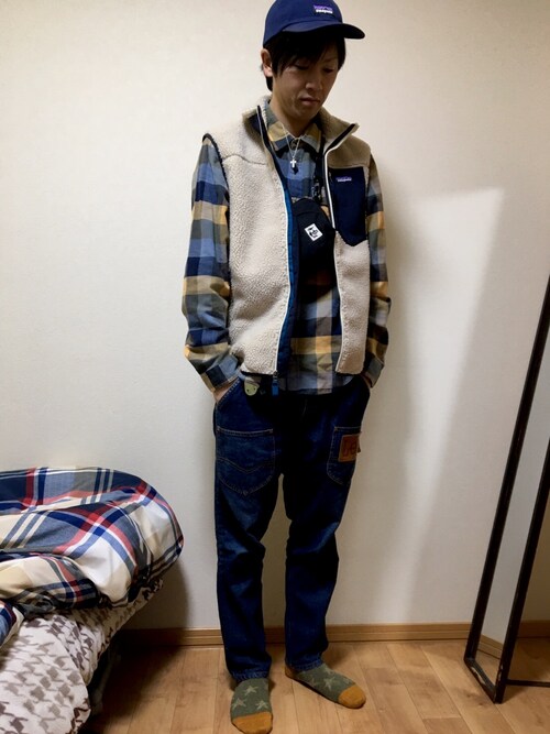 しょう Patagoniaのダウンベストを使ったコーディネート Wear