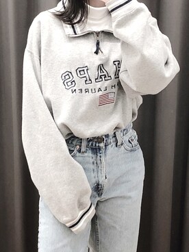 「CHAPS（チャップス）のアイテム」を使った、macoさん（レディース・152cm）の春コーディネート