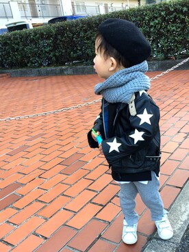 「Birthday（バースデイ）のアイテム（スラックス、グレー系）」を使った、yukiさん（レディース・160cm）の冬コーディネート