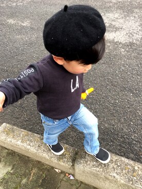 「Daddy Oh Daddy（ダディーオーダディー）のアイテム（パンツ）」を使った、yukiさん（キッズ・90cm）の春コーディネート