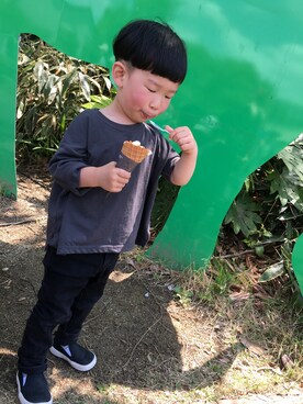 「OLD NAVY（オールドネイビー）のアイテム（パンツ、ブラック系）」を使った、yukiさん（レディース・160cm）の春コーディネート