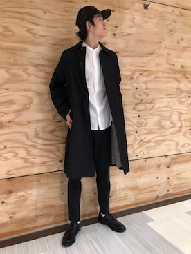 「RAGEBLUE（レイジブルー）のアイテム（ステンカラーコート）」を使った、浦上【RAGEBLUE】さん（メンズ・180cm）の秋コーディネート
