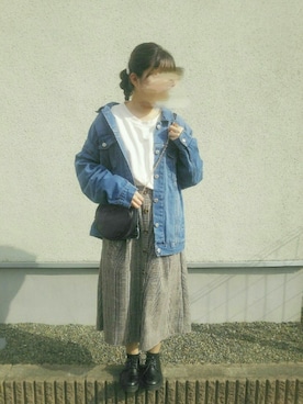 「GRL（グレイル）のアイテム（デニムジャケット）」を使った、🌻sunny🌻さん（レディース・154cm）の冬コーディネート