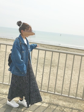 「GRL（グレイル）のアイテム（デニムジャケット）」を使った、🌻sunny🌻さん（レディース・154cm）の春コーディネート