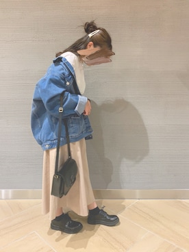 「GRL（グレイル）のアイテム（デニムジャケット）」を使った、🌻sunny🌻さん（レディース・155cm）の春コーディネート