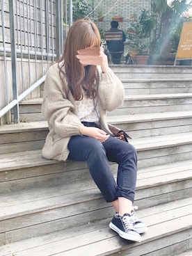 「chocomee（チョコミー）のアイテム（ショルダーバッグ）」を使った、🌻sunny🌻さん（レディース・155cm）の春コーディネート