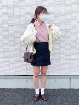 「chocomee（チョコミー）のアイテム（ショルダーバッグ）」を使った、🌻sunny🌻さん（レディース・155cm）の春コーディネート
