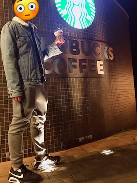 「フユコーデ」｜「アイテム（デニムジャケット）」を使った、りゅーぱんさん（メンズ・170cm）の秋コーディネート