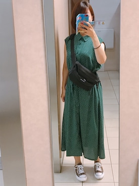 「frames RAY CASSIN（フレームスレイカズン）のアイテム（ワンピース/ドレス）」を使った、りぃさん（レディース・163cm）の夏コーディネート