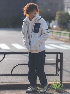 「CAMP7（キャンプセブン）のアイテム（ブルゾン）」を使った、ガワさん（メンズ・175cm）の秋コーディネート