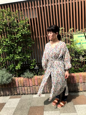 「ボタニカル」｜「アイテム（カーディガン/ボレロ）」を使った、nanaさん（レディース・153cm）の春コーディネート
