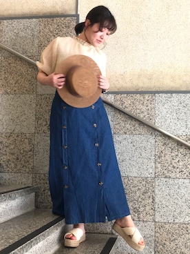「ふんわり」｜nanaさん（レディース・153cm）の春コーディネート
