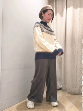 「ノルディック」｜nanaさん（レディース・153cm）の冬コーディネート
