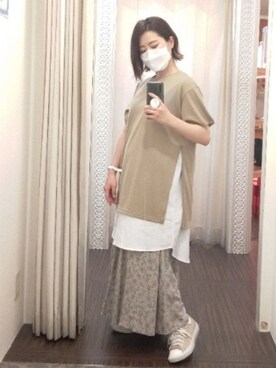 「更紗柄」｜nanaさん（レディース・153cm）の夏コーディネート