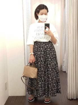 「更紗柄」｜nanaさん（レディース・153cm）の夏コーディネート
