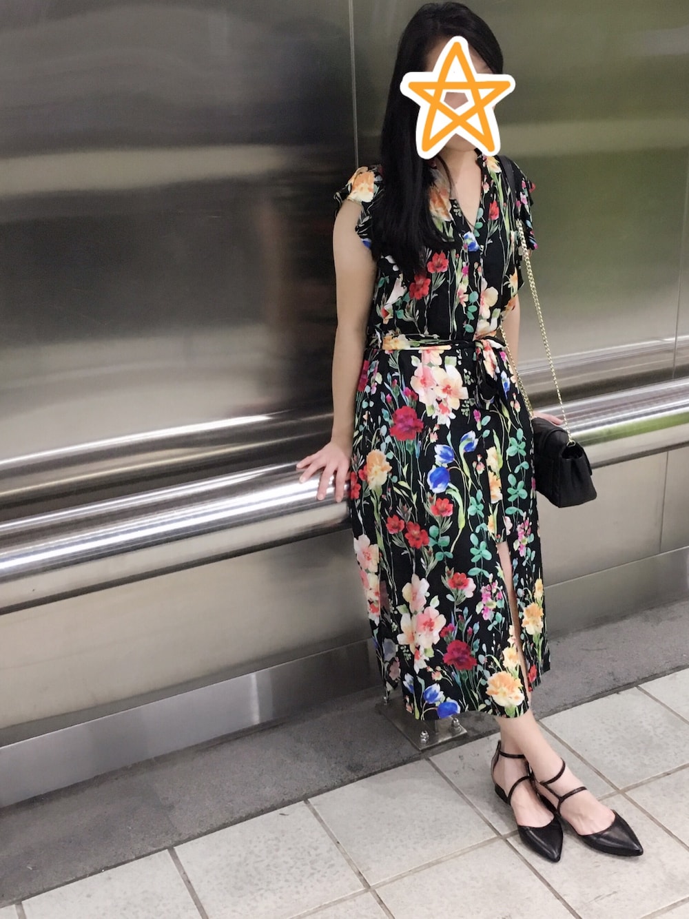 「ZARAのアイテム（ワンピース、その他）」を使った、YUI さん（レディース・163cm）の夏コーディネートの1枚目の写真