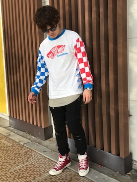 「GOLDEN DENIM（ゴールデンデニム）のアイテム」を使った、TAKAHIROさん（メンズ・170cm）の秋コーディネート