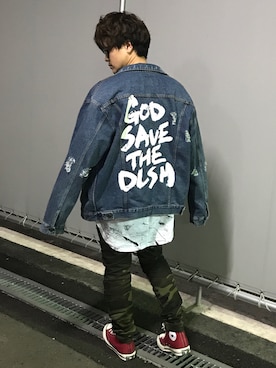 「GOLDEN DENIM（ゴールデンデニム）のアイテム」を使った、TAKAHIROさん（メンズ・170cm）の秋コーディネート