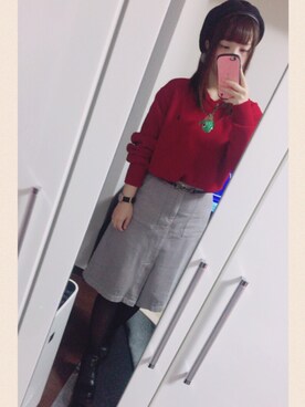 「Ralph Lauren」｜「アイテム（ハンチング/ベレー帽）」を使った、yukinkoさん（レディース・157cm）の冬コーディネート