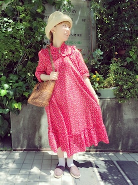 「アイテム（スリッポン）」を使った、JuRianさん（レディース・149cm）の夏コーディネート