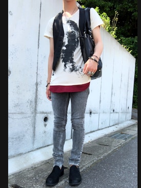 cogemaruさんの「STRETCH DENIM×CHEMICAL WASH “SKINNY LEG”」を使ったコーディネート