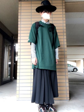 「ROEN（ロエン）のアイテム（帽子）」を使った、cogemaruさん（メンズ・168cm）の夏コーディネート