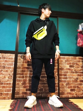 「D1 MILANO（ディーワンミラノ）のアイテム」を使った、TAKUYAさん（メンズ・162cm）の秋コーディネート