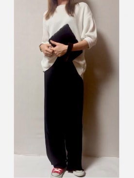 「Green Parks fuuwa（グリーンパークスフーワ）のアイテム（パンツ）」を使った、ぴよさん（レディース・154cm）の秋コーディネート