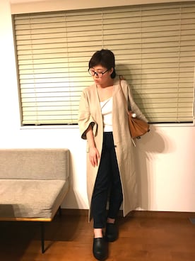 「mame（マメ）のアイテム（ジャケット/アウター）」を使った、looneeyさん（レディース・157cm）の春コーディネート