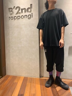 「ATON（エイトン）のアイテム（Tシャツ/カットソー）」を使った、601 さん（メンズ・172cm）の夏コーディネート