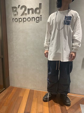 「B'2nd（ビーセカンド）のアイテム（パンツ）」を使った、601 さん（メンズ・172cm）の秋コーディネート