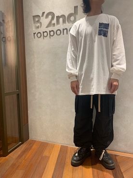 「B'2nd（ビーセカンド）のアイテム（パンツ）」を使った、601 さん（メンズ・172cm）の秋コーディネート