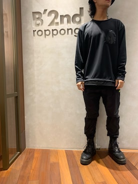 「B'2nd（ビーセカンド）のアイテム（トップス）」を使った、601 さん（メンズ・172cm）の秋コーディネート