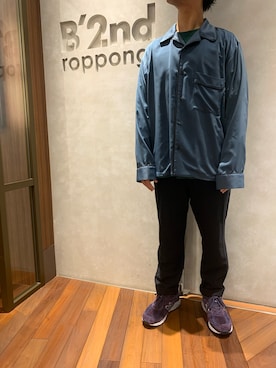 「B'2nd（ビーセカンド）のアイテム（トップス）」を使った、601 さん（メンズ・172cm）の秋コーディネート