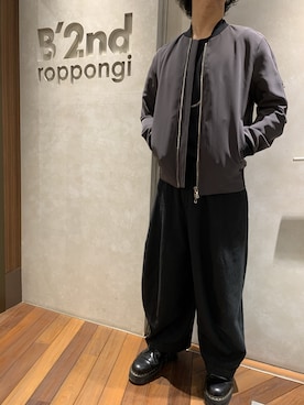 「B2nd」｜「アイテム（ブルゾン）」を使った、601 さん（メンズ・172cm）の冬コーディネート