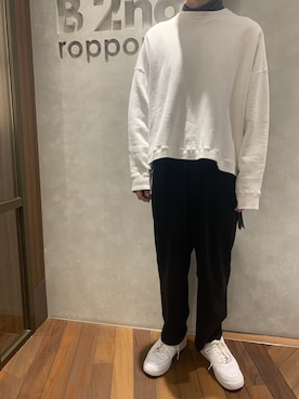 「B2nd」｜「アイテム（スウェット）」を使った、601 さん（メンズ・172cm）の冬コーディネート