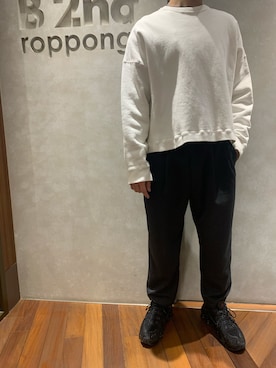「B2nd」｜「アイテム（スウェット）」を使った、601 さん（メンズ・172cm）の冬コーディネート